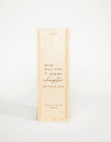 PAIRS WELL WITH A NEW CHAPTER