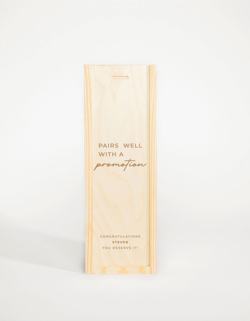 PAIRS WELL WITH A PROMOTION