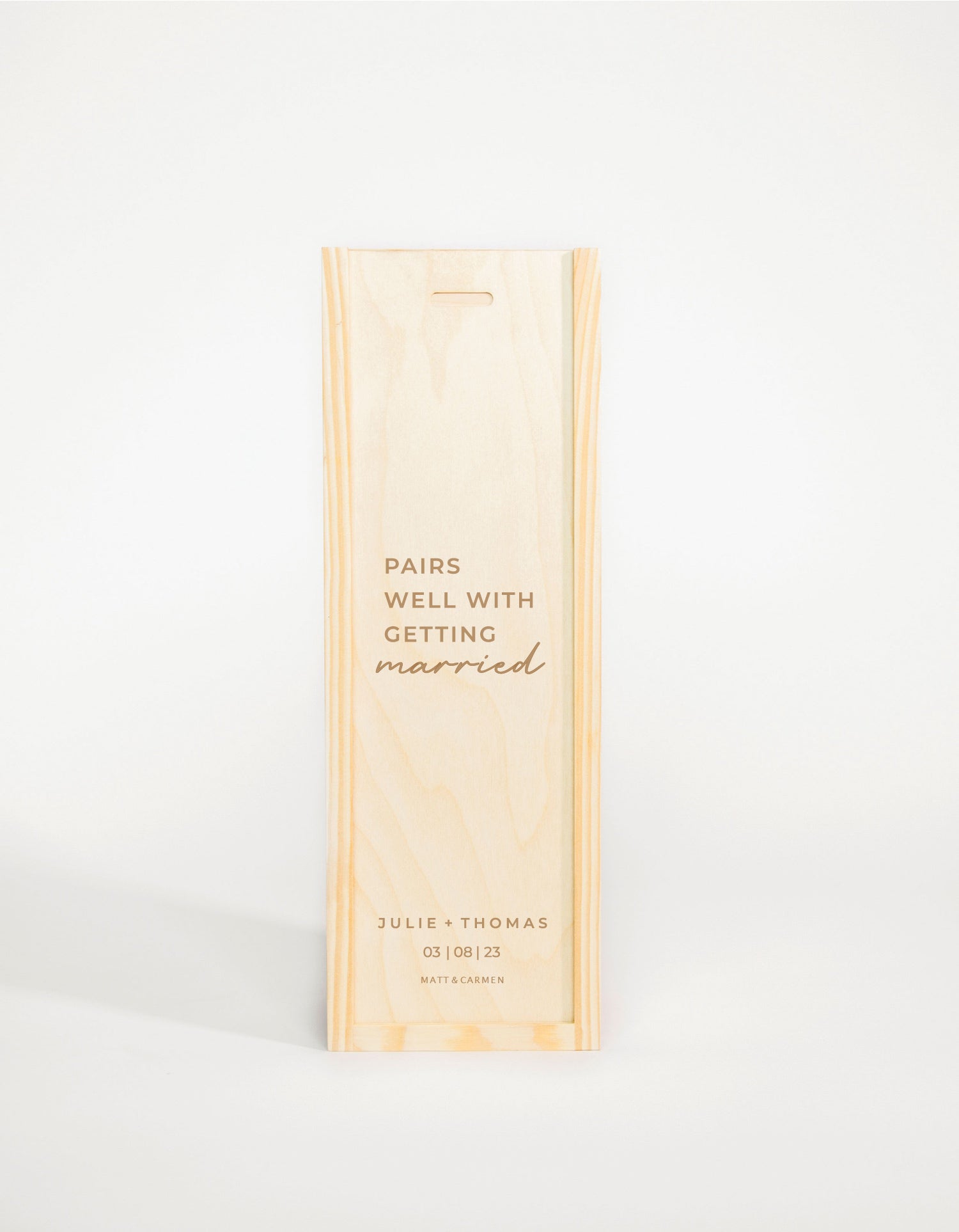 PAIRS WELL WITH GETTING MARRIED